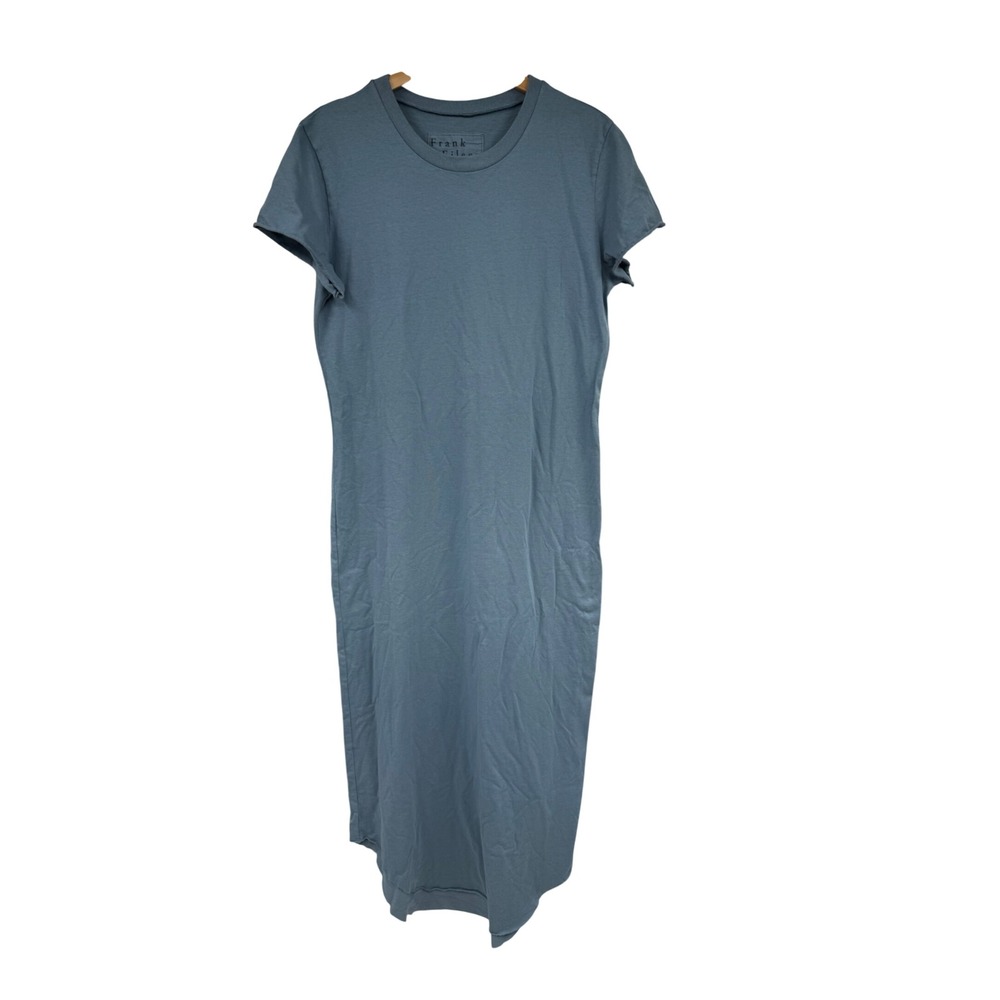Frank & Eileen Perfect Tee Dress Jean Blue Cotton Maxi Short Sleeve Size L